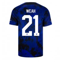Echipament fotbal Statele Unite Timothy Weah #21 Tricou Deplasare Mondial 2022 maneca scurta
